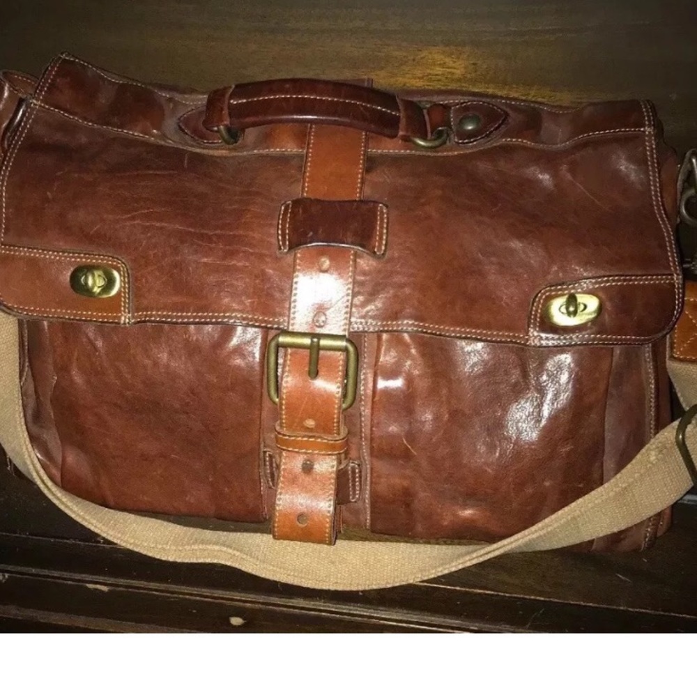 Campomaggi Dark Vintage Brown Leather Satchel